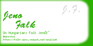 jeno falk business card